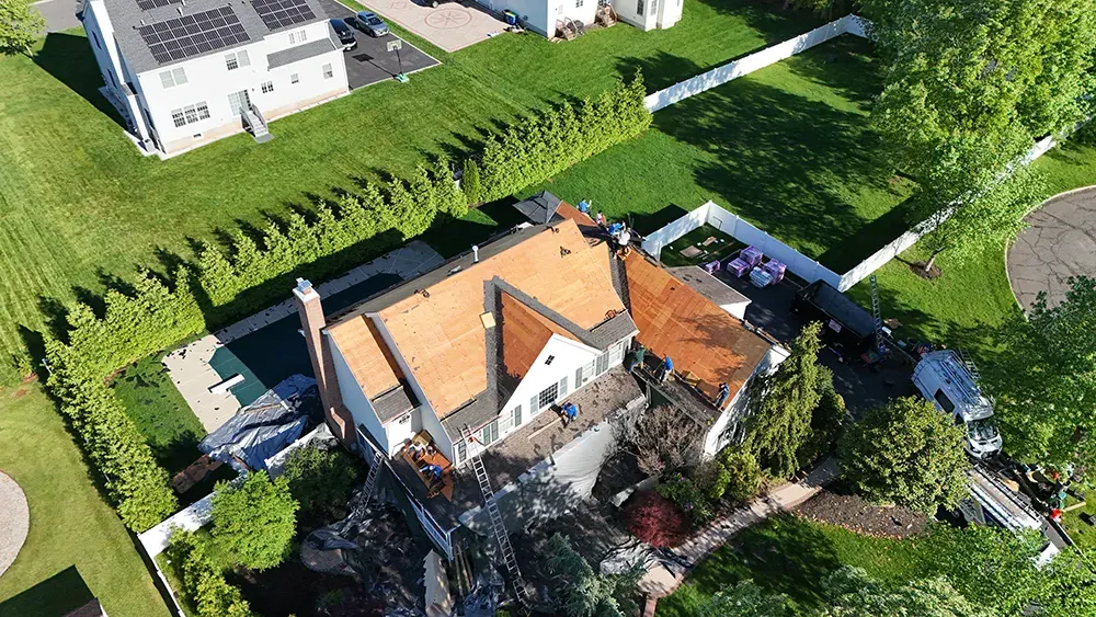 Completed Belle Mead, NJ roof replacement in Williamsburg Gray